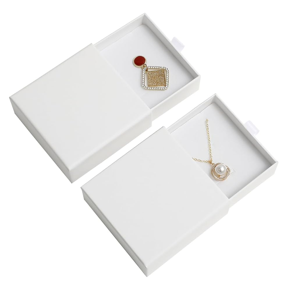 white cardboard jewelry boxes