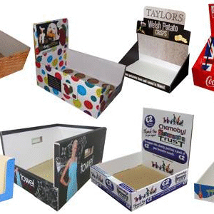 corrugated counter display boxes