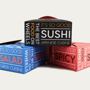 custom printed to go boxes