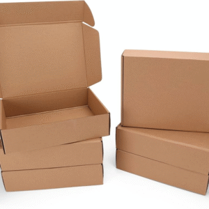 flat brown boxes