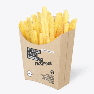 french fries packaging box