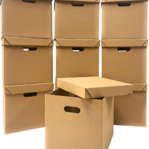 moving boxes with handles and lids