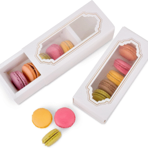 white macaron boxes