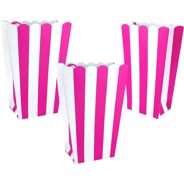 hot pink popcorn boxes