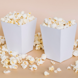 plain white popcorn boxes