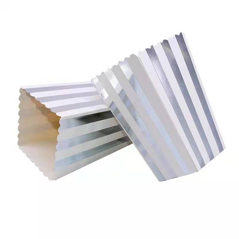 silver popcorn boxes