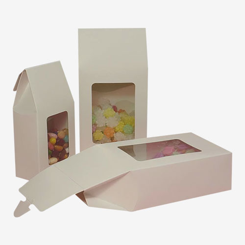 small candy boxes with window